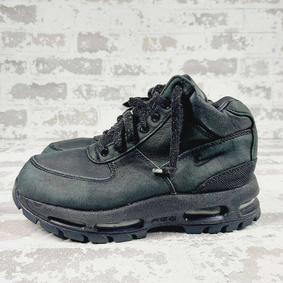 Nike Air Max Goadome 2013 Black Leather Lace Up Waterproof Boots B1 - Picture 1 of 11
